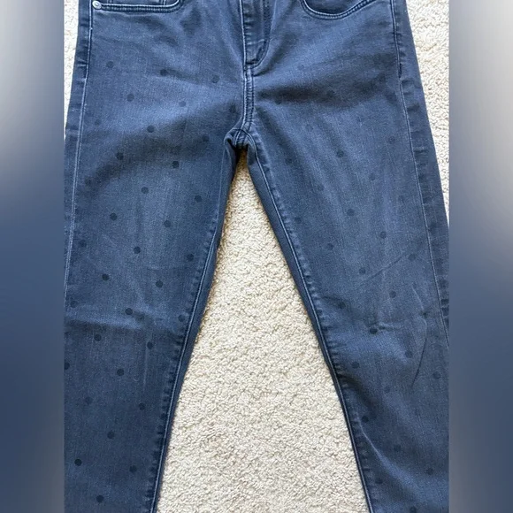 LOFT Women's Black Polka Dot Jeans - Picture 2 of 5